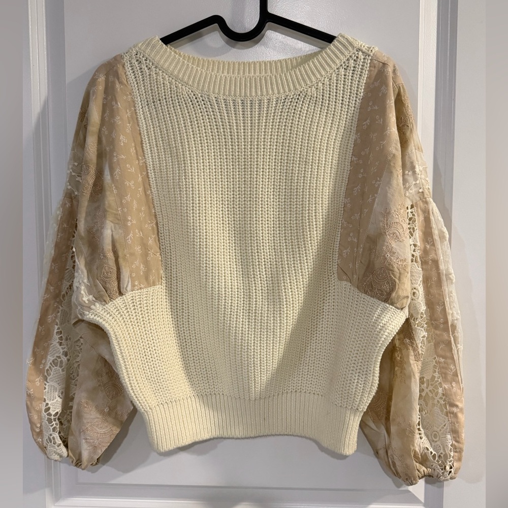 Pilcro Anthropologie Martine Peasant-Sleeve Sweater - #12 - Picture 4 of 9
